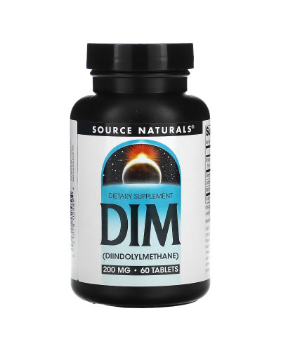 Дииндолилметан, 200мг, DIM, Source Naturals, 60 таблеток