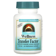 Поддержка иммунитета, Wellness Transfer Factor, Source Naturals, 60 вегетарианских капсул