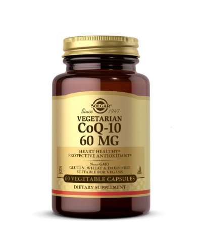 Вегетаріанський CoQ-10, 60 мг, Vegetarian CoQ-10, 60 мг, Solgar, 60 вегетаріанських капсул