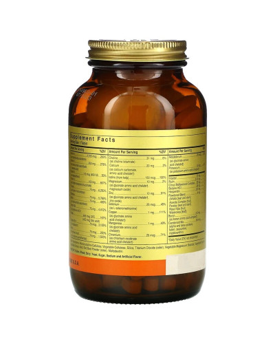 Мультивітаміни без заліза, формула VM-75, Iron-Free Formula VM-75, Solgar, 60 таблеток