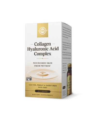 УЦІНКА Колаген з гіалуроновою кислотою, Collagen Hyaluronic Acid Complex, Solgar, 30 таблеток (м'ята коробка) УЦІНКА Колаген з гіалуроновою кислотою, Collagen Hyaluronic Acid Complex, Solgar, 30 таблеток (м'ята коробка)
