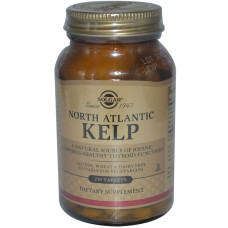 УЦЕНКА Ламинария, Водоросли Североатлантические, North Atlantic Kelp, Solgar, 250 таблеток (продавленная крышка)