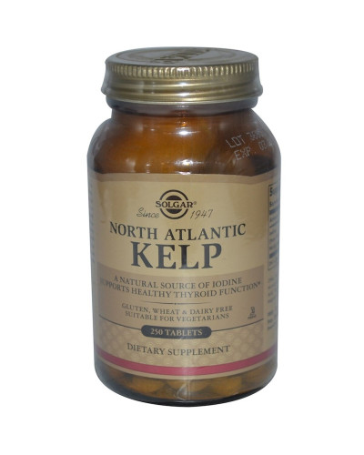 Уцінка Ламінарія, Водорості Північноатлантичні, North Atlantic Kelp, Solgar, 250 таблеток (продавлена кришка)