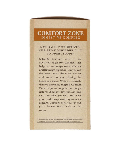 Пищеварительный комплекс Comfort Zone Digestive Complex, Solgar, 90 вегетарианских капсул