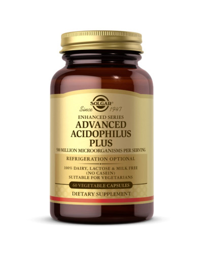 Пробітики, Advanced Acidophilus Plus, Solgar, 60 вегетаріанських капсул