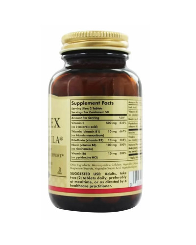 Стрес Формула, В-Комплекс + Вітамін С, B-Complex with Vitamin С, Solgar, 100 таблеток