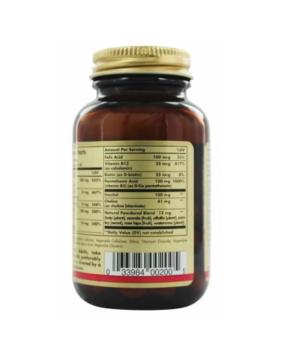 Стрес Формула, В-Комплекс + Вітамін С, B-Complex with Vitamin С, Solgar, 100 таблеток