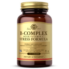 Стресс Формула, В-Комплекс+Витамин С, B-Complex with Vitamin С, Solgar, 100 таблеток