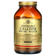 Кальций, 500 мг, Chewable Calcium, Solgar, 120 жевательных таблеток