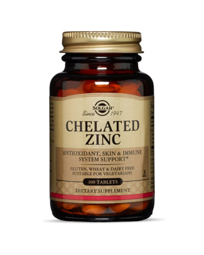 Уцінка Цинк Хелат, Chelated Zinc, Solgar, 100 таблеток (без зовнішньої плівки)