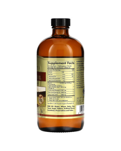 Льняна олія органічна, Earth Source, Organic Flaxseed Oil, Solgar, 473 мл Льняна олія органічна, Earth Source, Organic Flaxseed Oil, Solgar, 473 мл