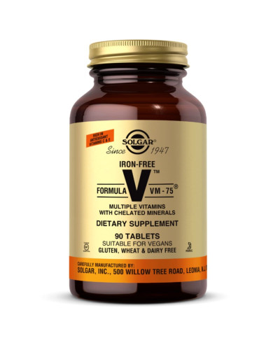 Мультивітаміни без заліза, формула VM-75, Iron-Free Formula VM-75, Solgar, 90 таблеток