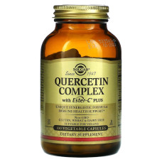 Комплекс Кверцетина с Витамином С, Quercetin Complex with Ester-C Plus, Solgar, 100 вегетерианских капсул