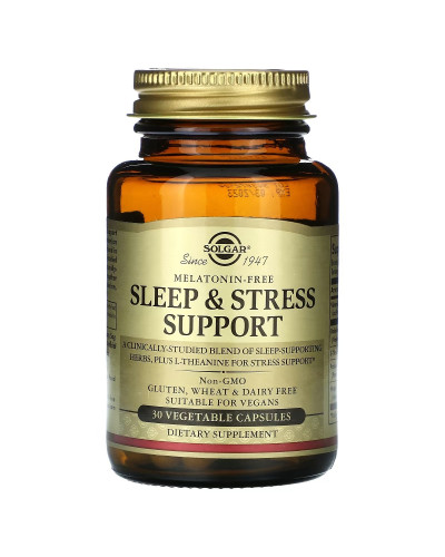 Підтримка сну та боротьби зі стресом, Sleep & Stress Support, Solgar, 30 вегетаріанських капсул