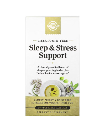 Підтримка сну та боротьби зі стресом, Sleep & Stress Support, Solgar, 30 вегетаріанських капсул