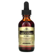 Мелатонин жидкий, 10 мг, вкус черешни, Liquid Melatonin, Solgar, 59 мл
