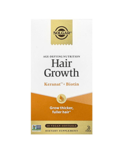 Засіб для росту волосся, Age-Defying Nutrition, Hair Growth, Solgar, 30 веганських капсул
