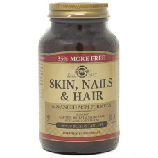 Комплекс для Кожи, Ногтей и Волос, Улучшенная Формула с МСМ, Skin, Nails & Hair, Advanced MSM Formula, Solgar, 60+20 таблеток