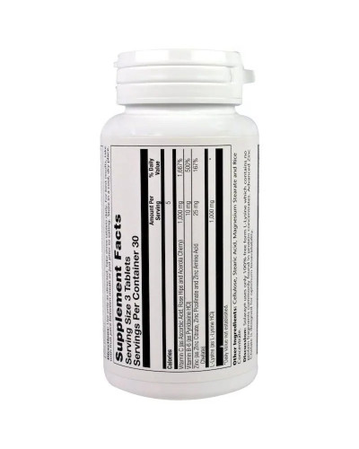 Лізин 1000 мг, L-Lysine, Solaray, 90 Таблеток