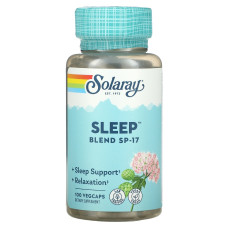 Здоровый сон, смесь трав SP-17, Sleep Blend SP-17, Solaray, 100 вегетарианских капсул.