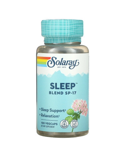 Здоровий сон, суміш трав SP-17, Sleep Blend SP-17, Solaray, 100 вегетаріанських капсул