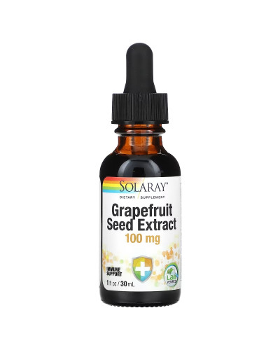 Екстракт насіння грейпфрута, 100 мг, Grapefruit Seed Extract, Solaray, 30 мл