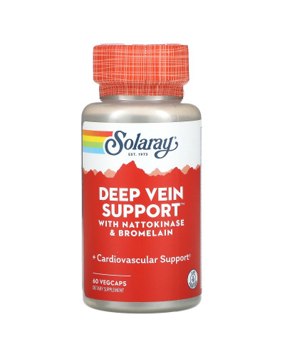 Підтримка глибоких вен, Deep Vein Support, Solaray, 60 вегетаріанських капсул