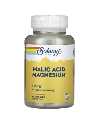 Яблучна кислота та магній, Malic Acid Magnesium, Solaray, 90 капсул