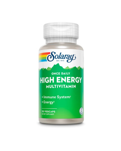 Мультивітаміни, Once Daily High Energy, Solaray, 30 вегетаріанських капсул