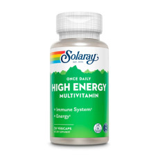 Мультивитамины, без железа, Once Daily High Energy Iron-Free, Solaray, 30 вегетарианских капсул