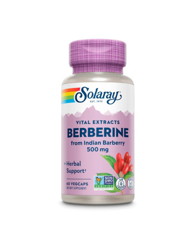 Берберин, 500 мг, Berberine, Solaray, 60 вегетарианских капсул
