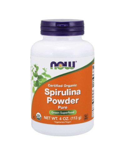 Органическая Спирулина, Порошок, Organic Spirulina, Now Foods, 113 гр