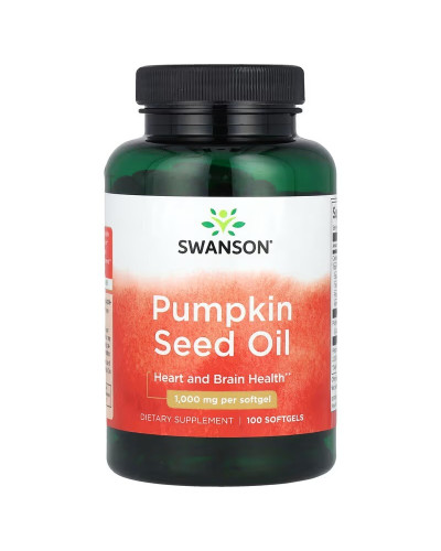 Олія насіння гарбуза, 1000 мг, Pumpkin Seed Oil, Swanson, 100 гелевих капсул