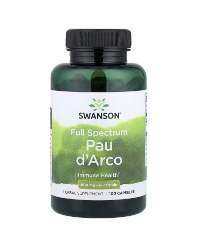 Кора По Д'арко, 500 мг, Full Spectrum Pau d'Arco, Swanson, 100 капсул