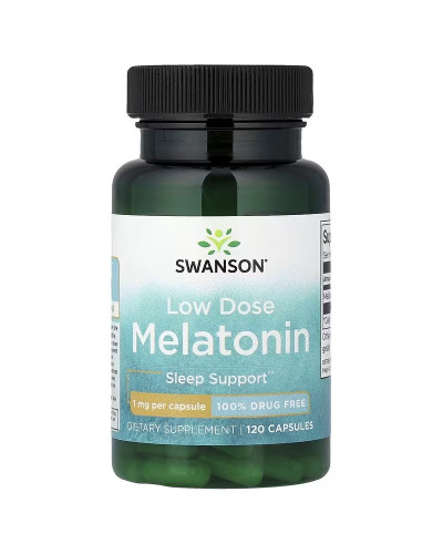 Мелатонін, 1 мг, Low Dose Melatonin, Swanson, 120 капсул