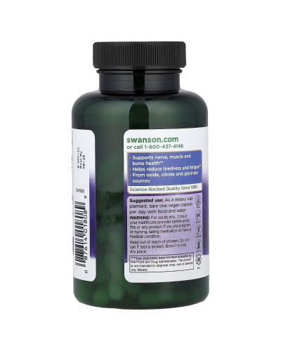 Магній трійний комплекс, 400 мг, Triple Magnesium Complex, Swanson, 100 веганських капсул Магній трійний комплекс, 400 мг, Triple Magnesium Complex, Swanson, 100 веганських капсул