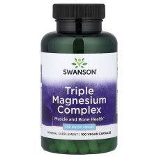 Магній трійний комплекс, 400 мг, Triple Magnesium Complex, Swanson, 100 веганських капсул