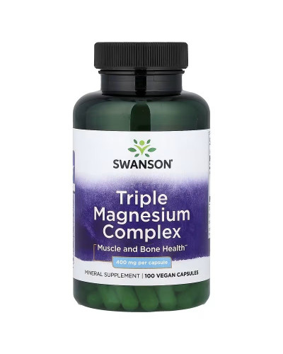 Магній трійний комплекс, 400 мг, Triple Magnesium Complex, Swanson, 100 веганських капсул