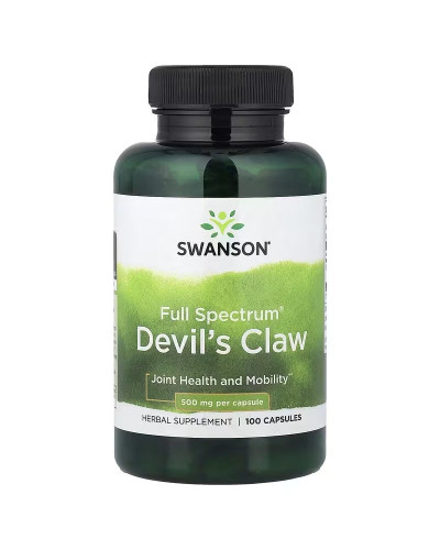 Кіготь Диявола (Гарпагофітум), 500 мг, Full Spectrum Devil's Claw, Swanson, 100 капсул