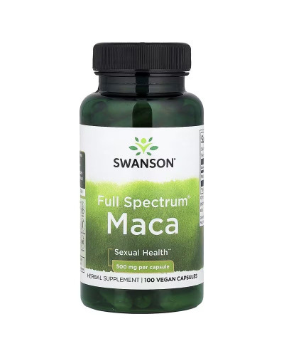 Maca, 500 мг, Full Spectrum Maca, Swanson, 100 веганських капсул