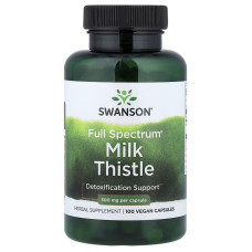 Розторопша, 500 мг, Full Spectrum Milk Thistle, Swanson, 100 веганських капсул