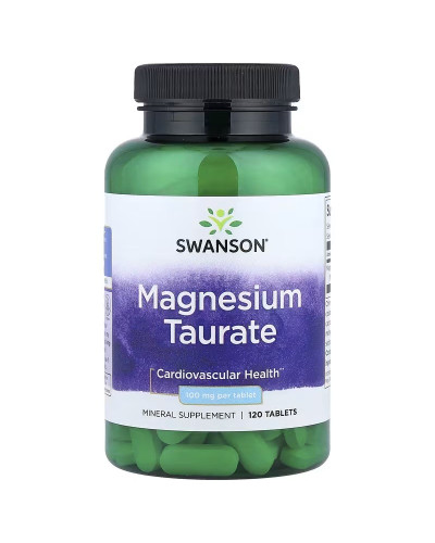 Магній таурат, 100 мг, Magnesium Taurate, Swanson, 120 таблеток