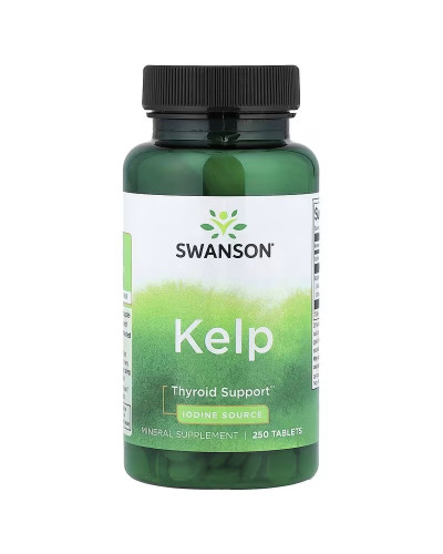 Водорості, Kelp, Swanson, 250 таблеток