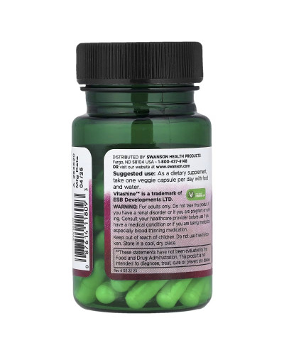 Вітаміни D3 та K2, Vitamins D3 & K2, Swanson, 60 веганських капсул