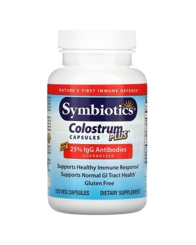 Молозиво, Colostrum Plus, Symbiotics, 120 вегетарианских капсул