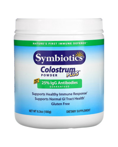 Молозиво, 3000 мг, Colostrum Plus, Symbiotics, 180 гр