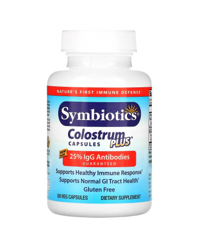 Молозиво, Colostrum Plus, Symbiotics, 60 вегетарианских капсул