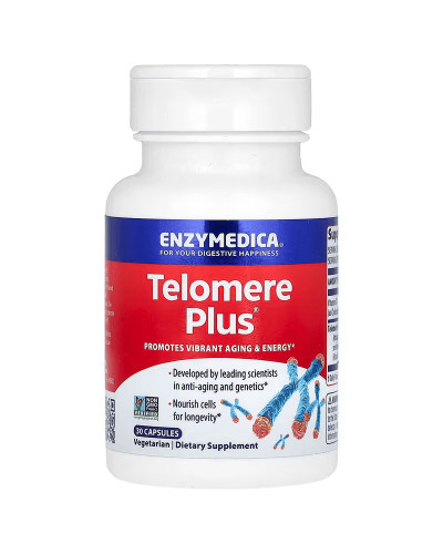 Теломер Плюс, Telomere Plus, Enzymedica, 30 капсул