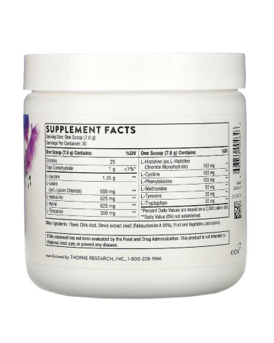 Комплекс амінокислот, смак ягід, Amino Complex, Berry Flavored, Thorne Research, 228 г (8 унцій)