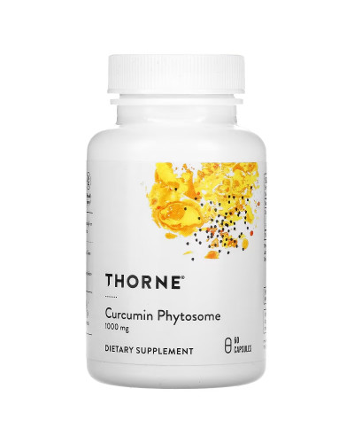 Фитосомы Куркумина, 1000 мг, Curcumin Phytosome, Thorne Research, 60 капсул